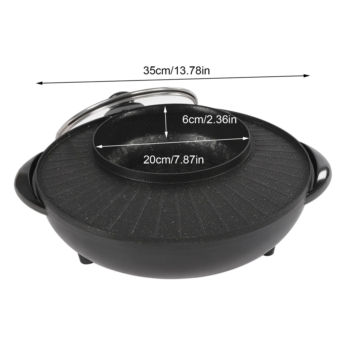 Portable Circular Hotpot Grill Combo Nonstick L17624