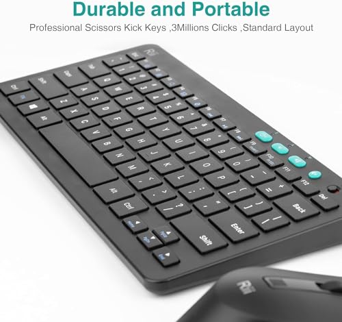 2.4 Gigahertz Ultra-Slim Wireless Keyboard and Mouse Combo (Black) V7509