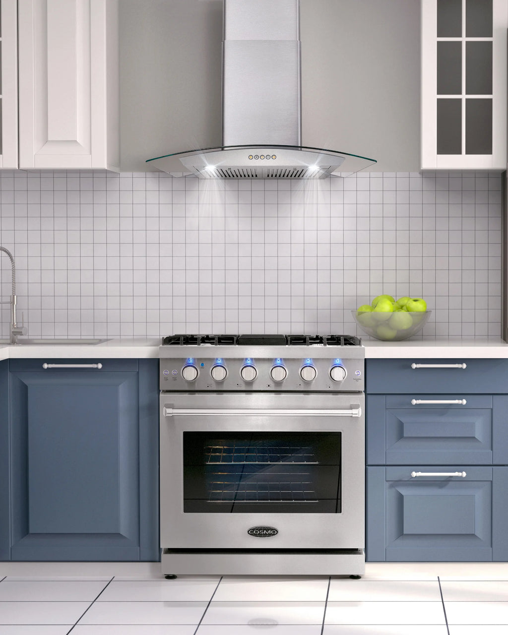 5 Piece Kitchen Appliance Package with Gas Range Dishwasher French Door Refrigerator Wine Refrigerator N78540
