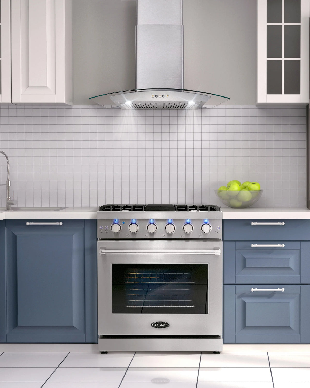5 Piece Kitchen Appliance Package with Gas Range Dishwasher French Door Refrigerator Wine Refrigerator N78540
