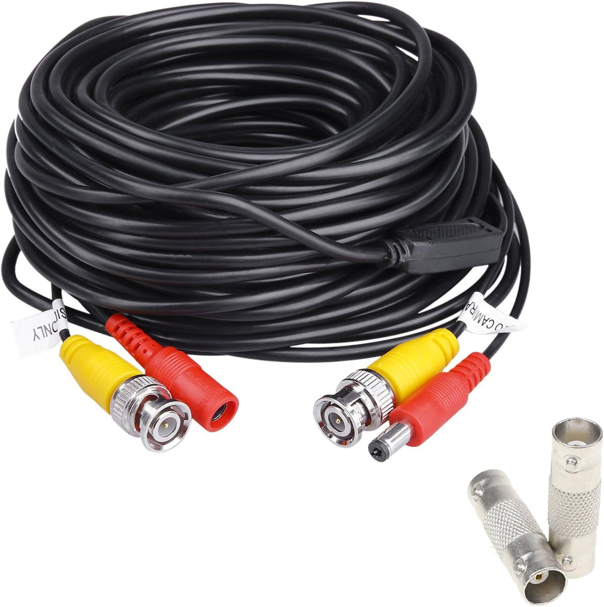 150 Feet Pre-Made Siamese BNC Video and Power Cable with Two Female Connectors (White) Pack of 2 Z674