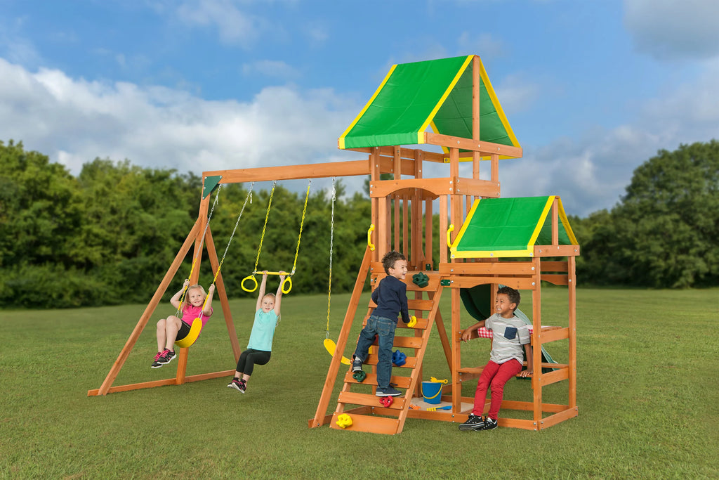 Wooden Swing Playset Q51801