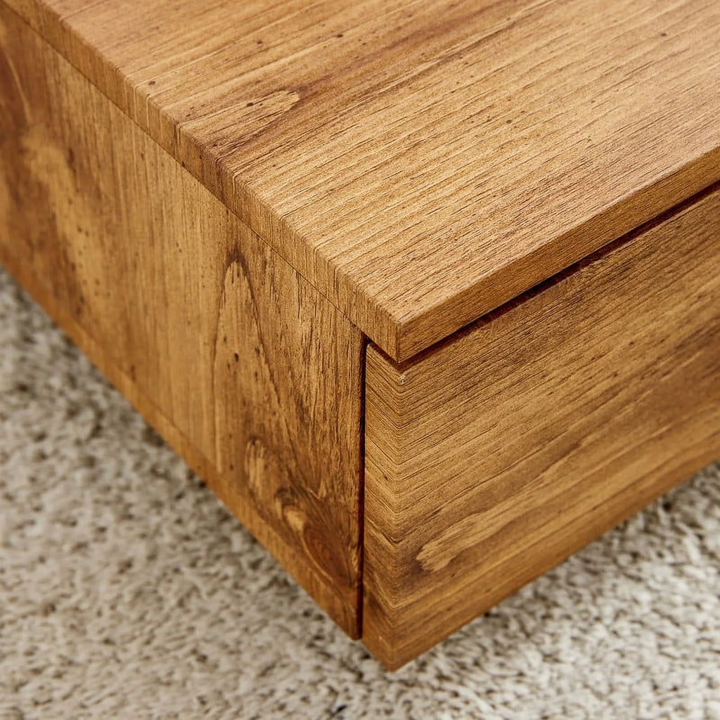 Modern Coffee Table with 2 Drawers White Finish B95522