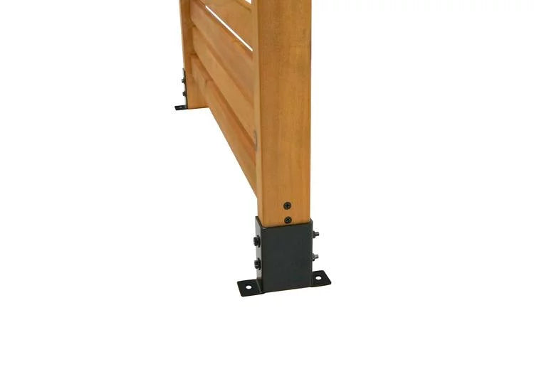 6 ft H x 3 ft W Slatted Wood Privacy Screen Kit (1 Panel) V7050