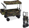 Camouflage Folding Utility Wagon Cart with Removable Canopy H222