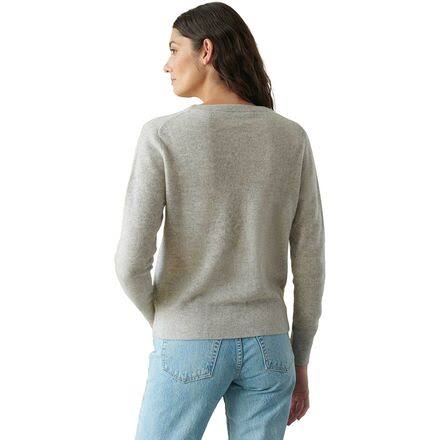 Misty Grey Heather Cashmere Crewneck Q217
