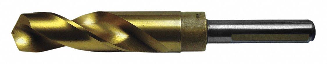 Reduced Shank Drill Bit, 31/32 in, 118 , Cobalt, Tin R9861