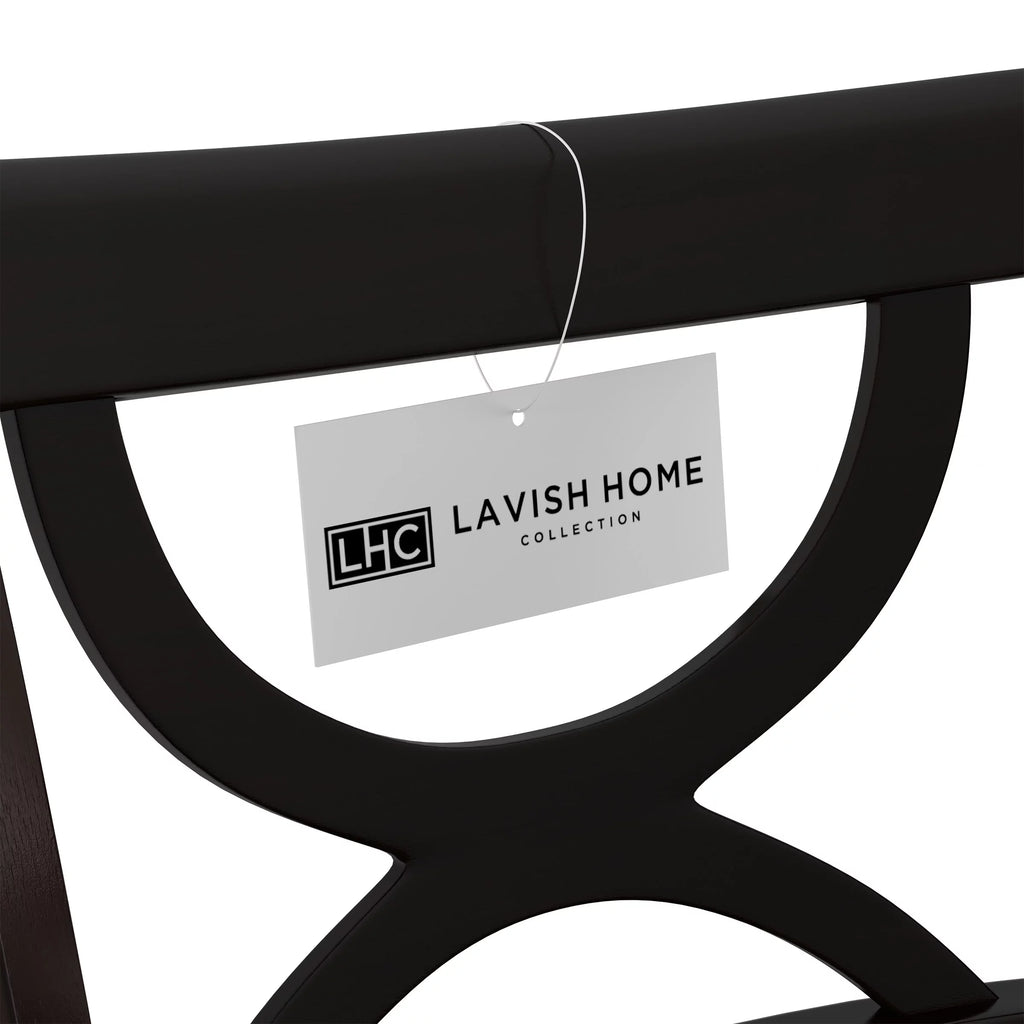 Black Faux Leather Swivel Wood Bar Stool J221