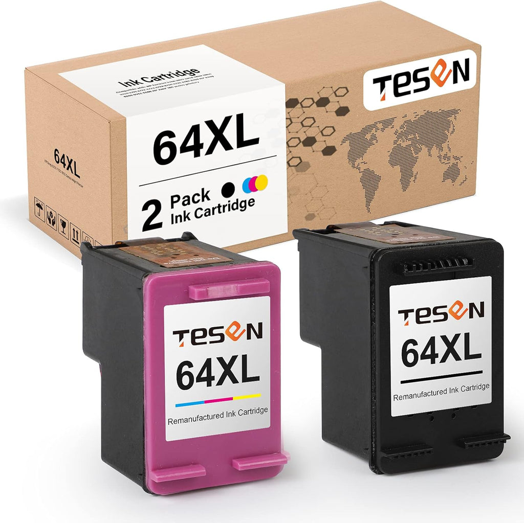 Remanufactured 64XL Ink Cartridge 2 Pack (1 Black + 1 Color) N709