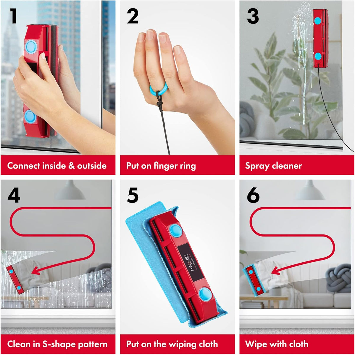 Magnetic Window Cleaner for Double Glazed Windows, Pack of 2 J355