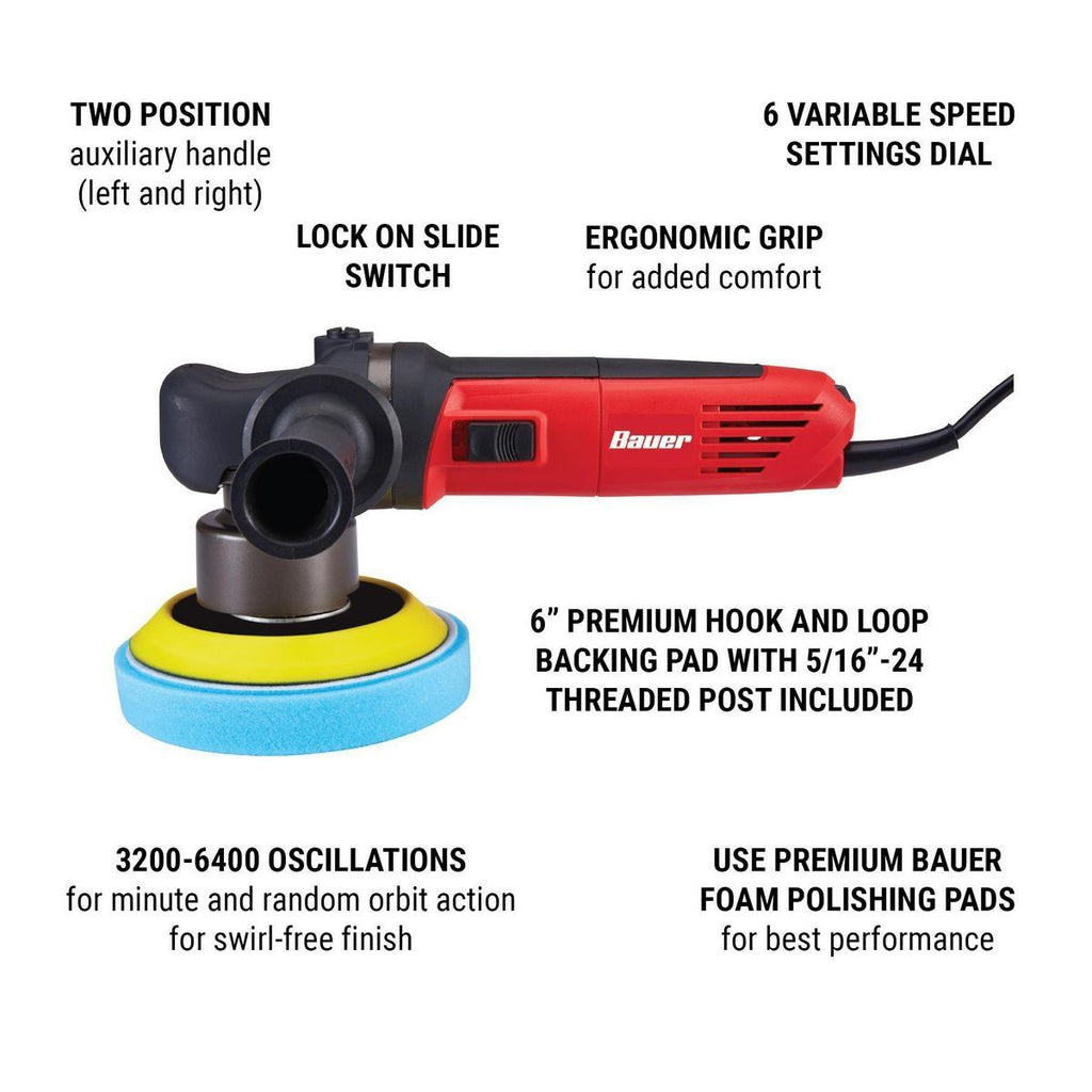 5.7 Amp 6 in. Random Orbit Polisher/Sander R3482
