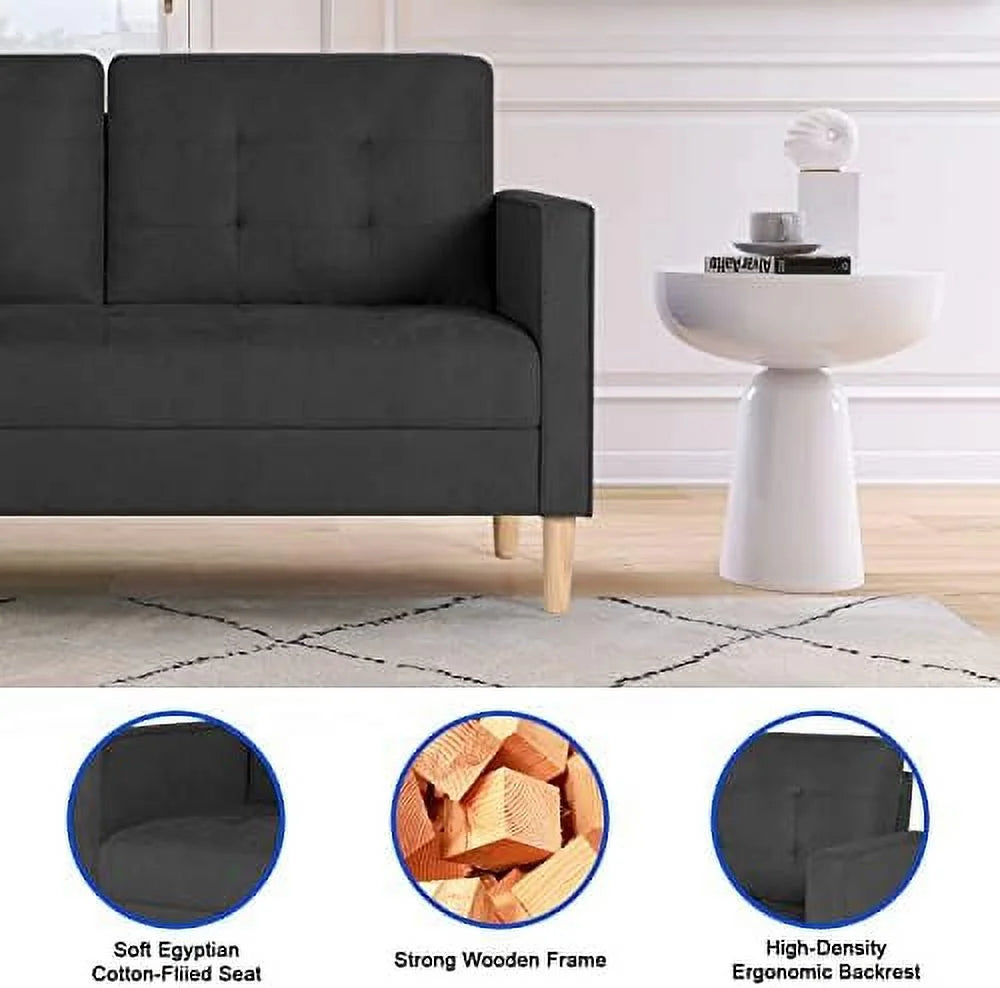 57" Tufted Loveseat and Chair Set of 2 M553363