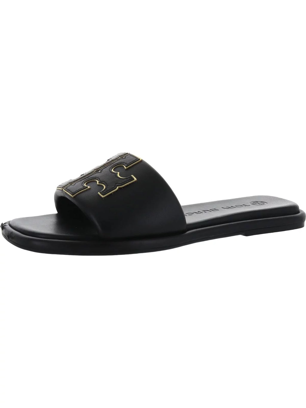 Women's Leather Flat Slide Sandals K903