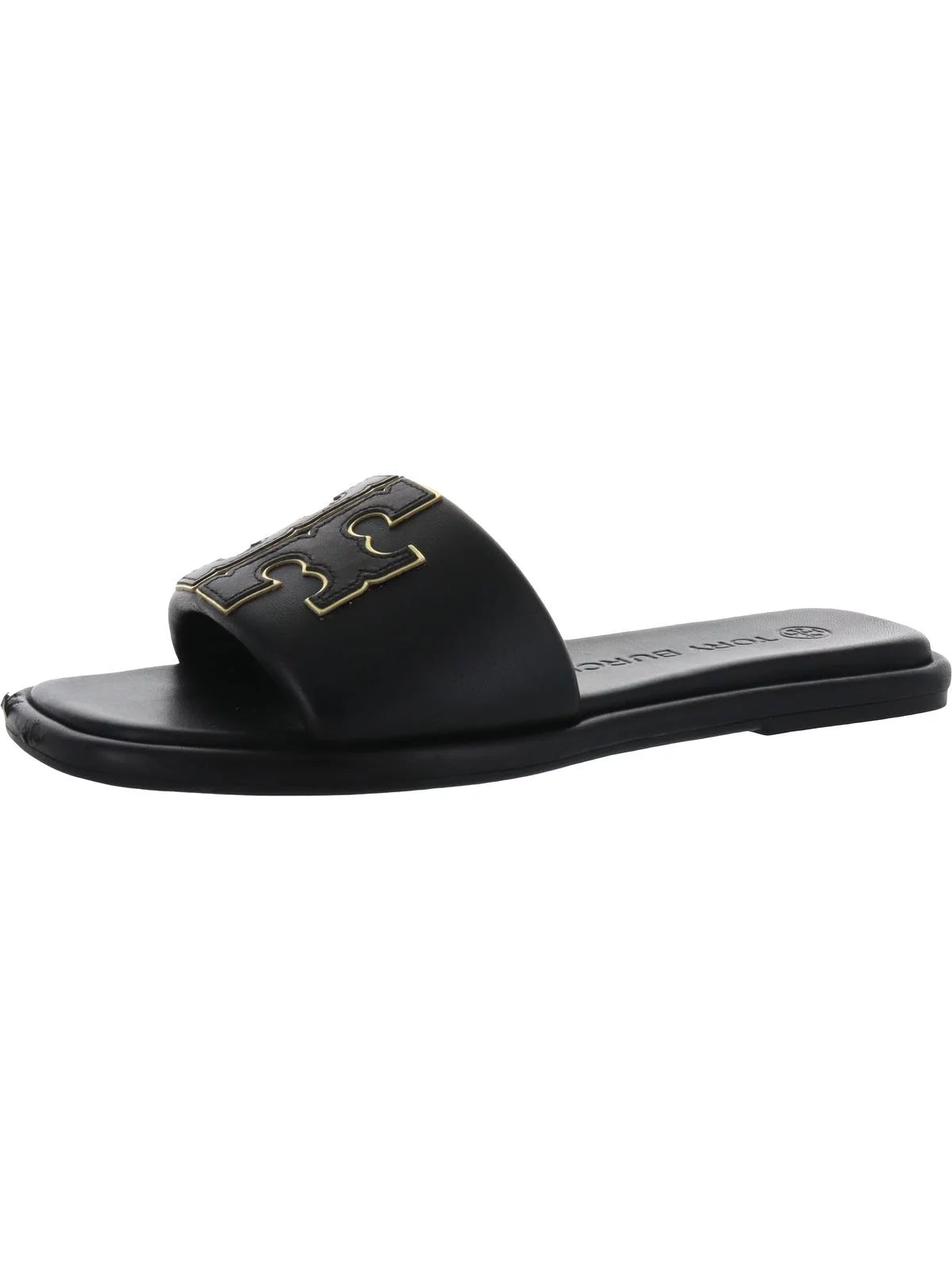 Women's Leather Flat Slide Sandals K903