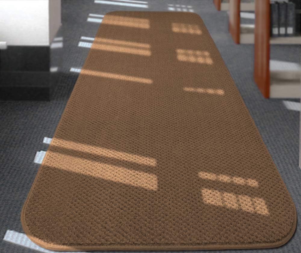 Skid-Resistant Carpet Runner Toffee Brown 8 Feet X 27 Inches N2204