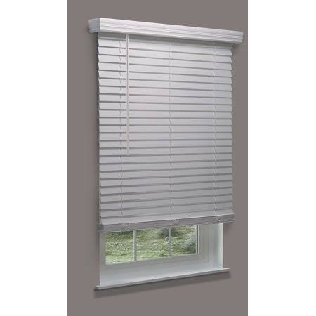 White Faux Wood Cordless Blinds O73271