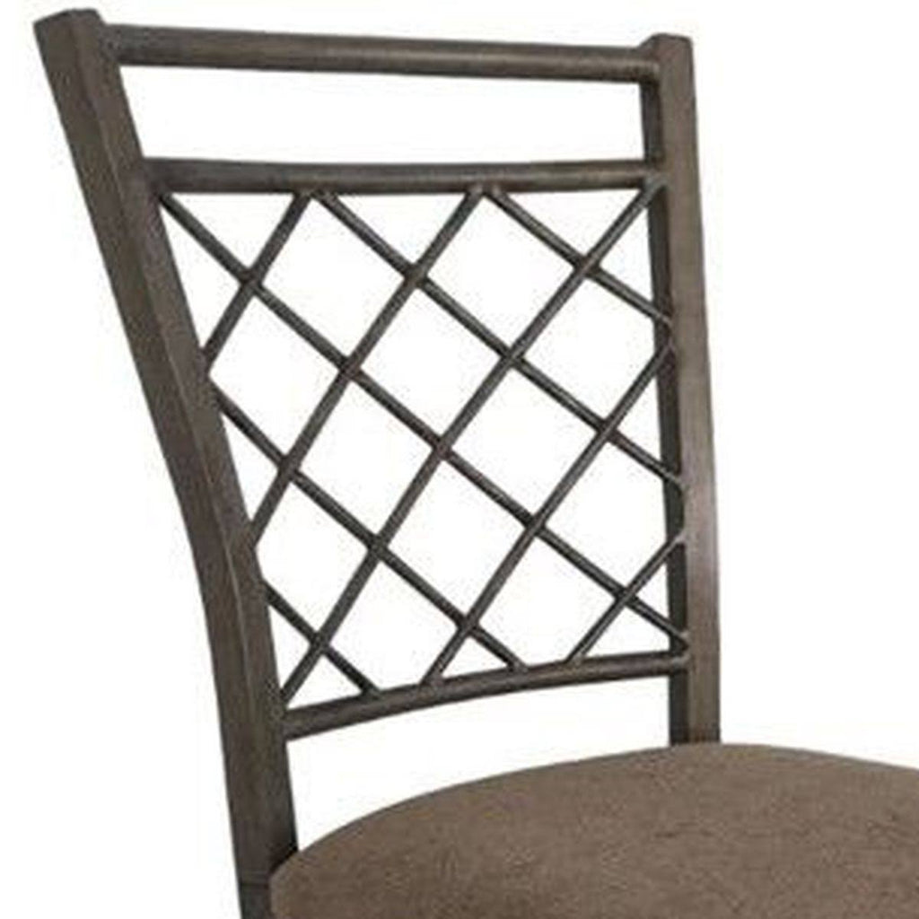 Swivel Bar Chair Fabric Antique (Set of 2) R757