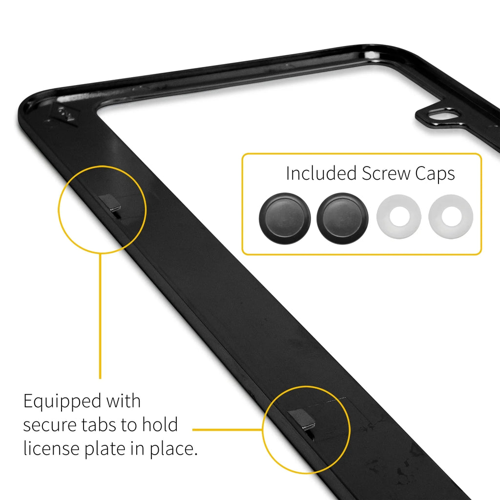 Black Metal License Plate Frame O111