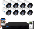 16 Channel 4K PoE Security Camera System with 8 Cameras L490