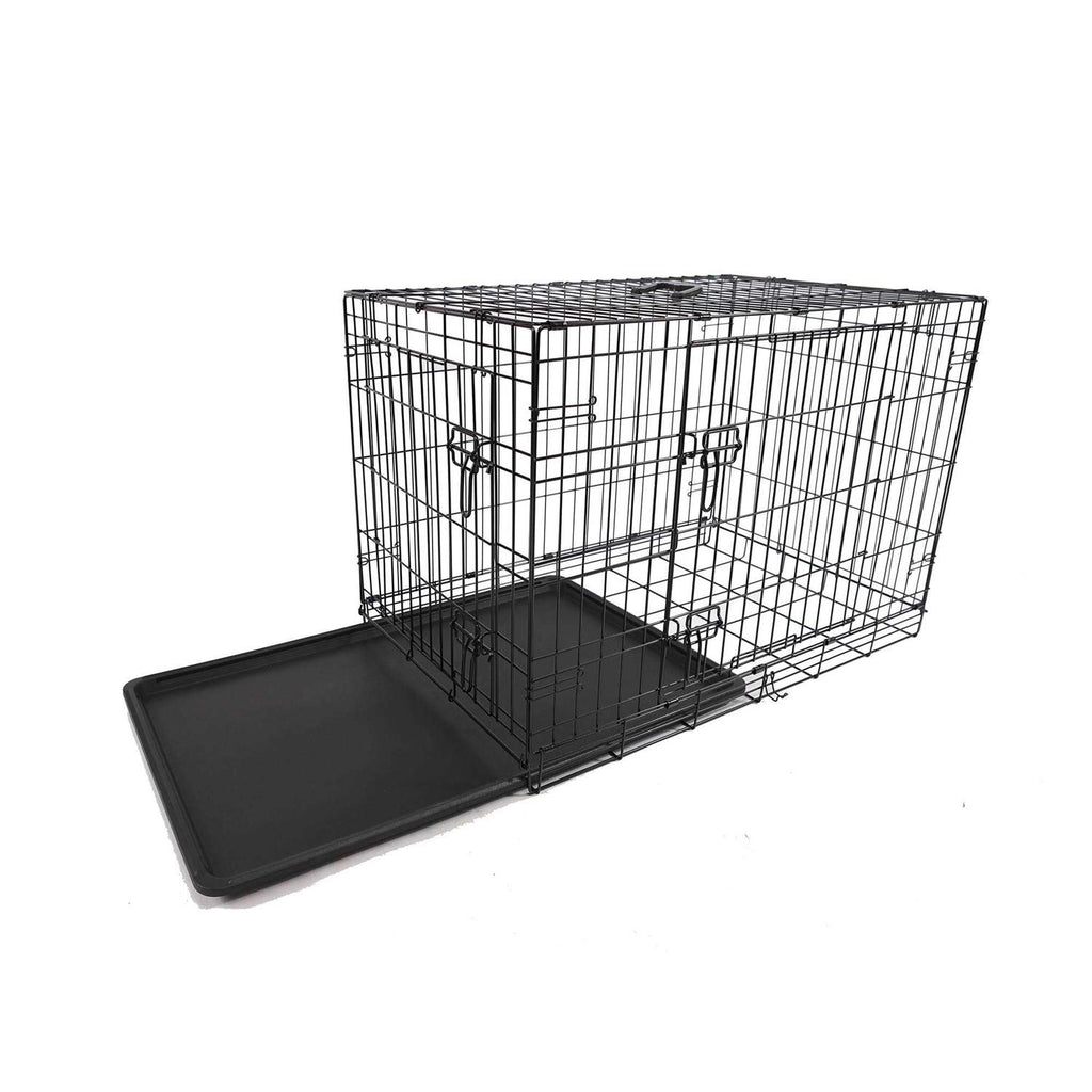 2-Door Folding Dog Crate L7323