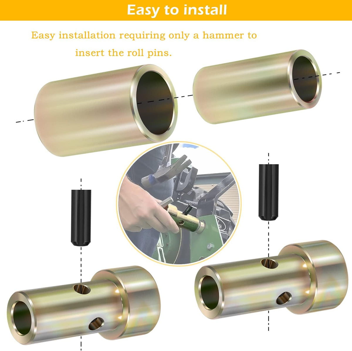 Quick Hitch Bushing Kit Heavy Duty Steel Pack of Two Sets C897