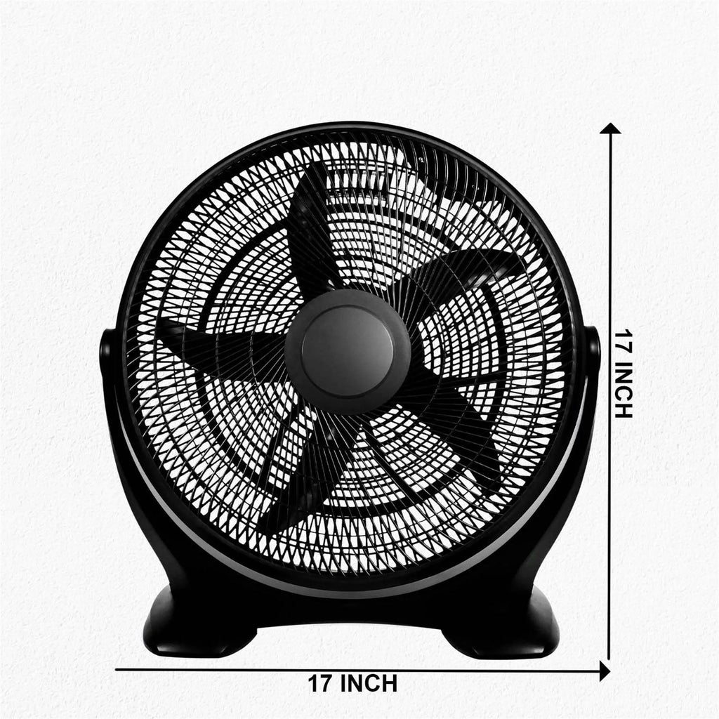 14 Inch 3-Speed Plastic Floor Fan, Black Z745084