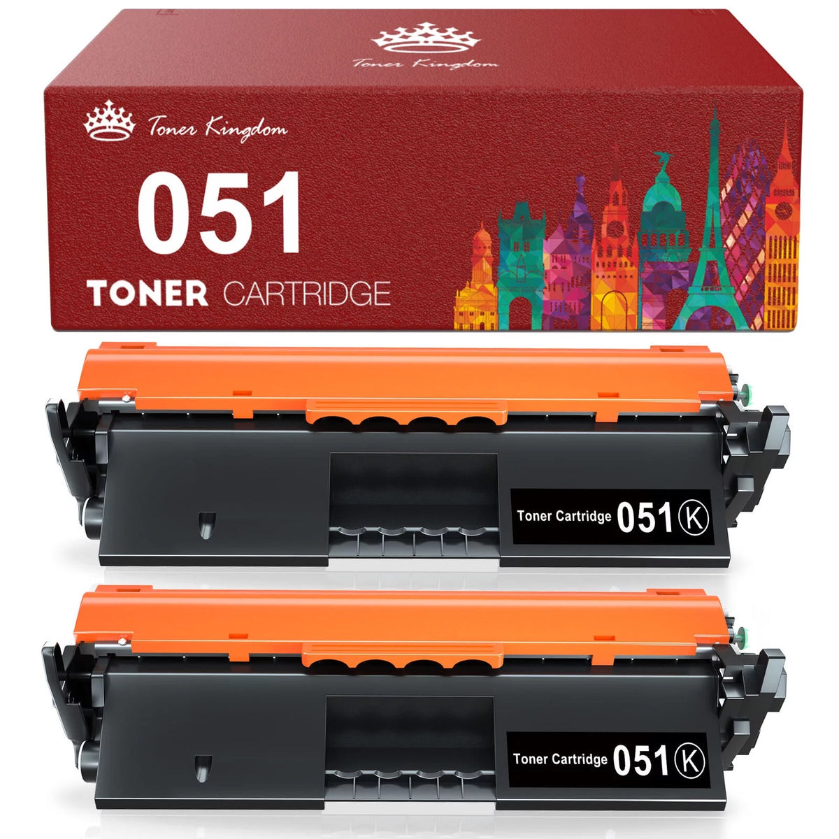 Compatible Toner for Canon 051 Printer, Black, 2-Pack L737