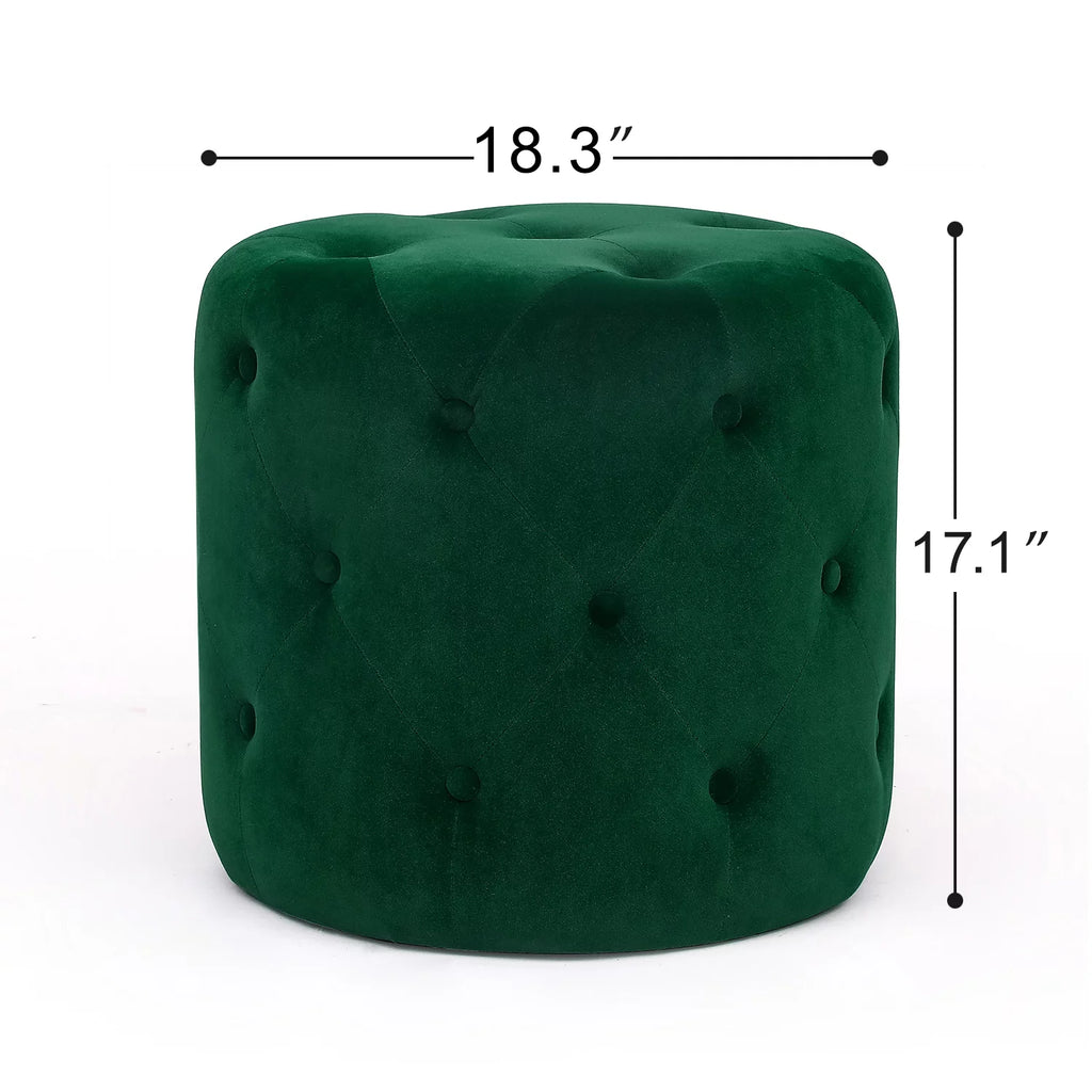 Round Velvet Ottoman H2879