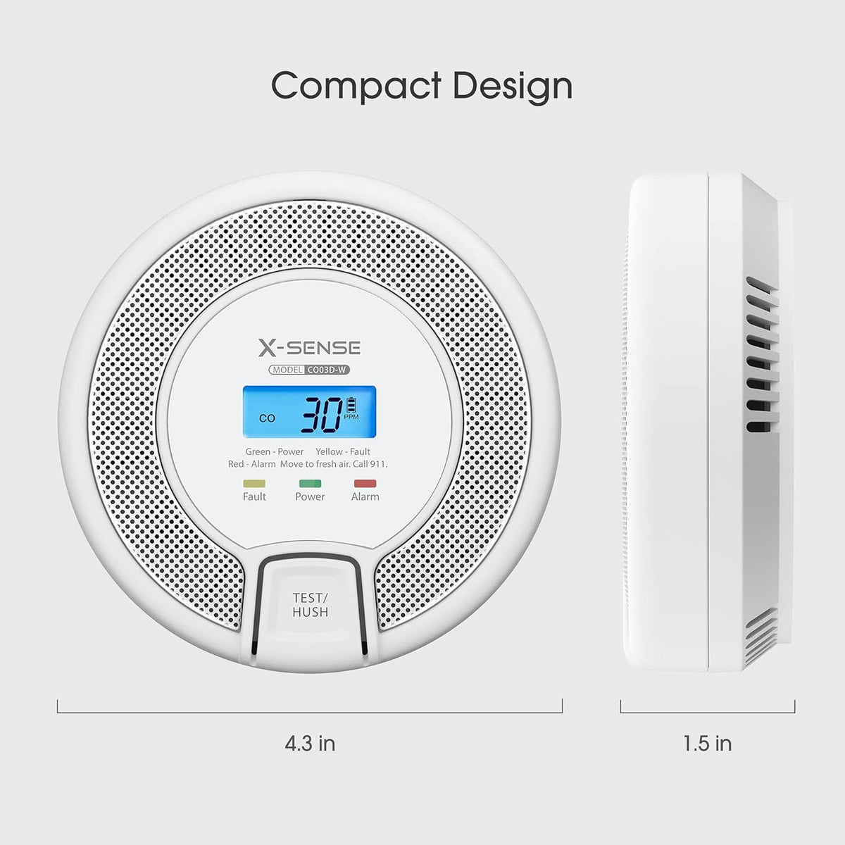 Wireless Interconnected Carbon Monoxide Detector, Pack of 2 Q783