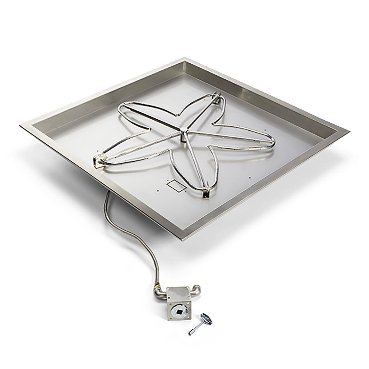 30x22 Square Pan Fire Pit Insert Kit 65K BTU Natural Gas Propane B74407