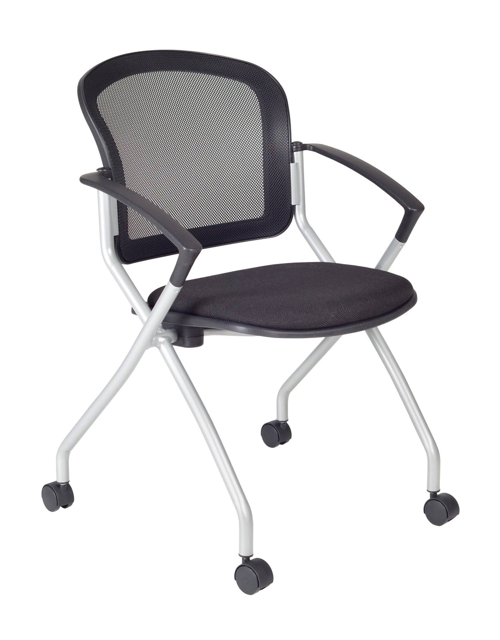 Mocha Walnut Training Table and 2 Nesting Chairs Z36324