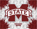 Gray Maroon Wall Canvas Art Q7630