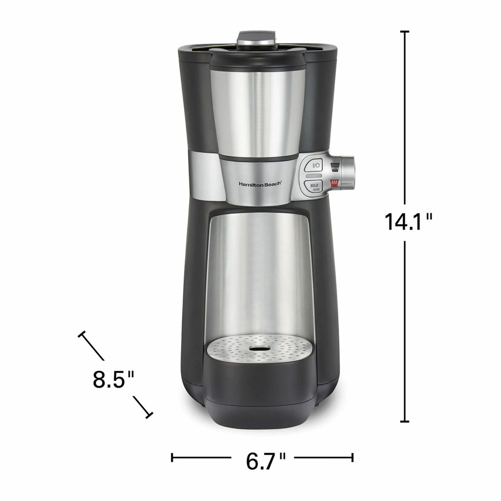 Cold Brew & Hot Coffee Maker, Single Serve, 16 oz, Black E5425