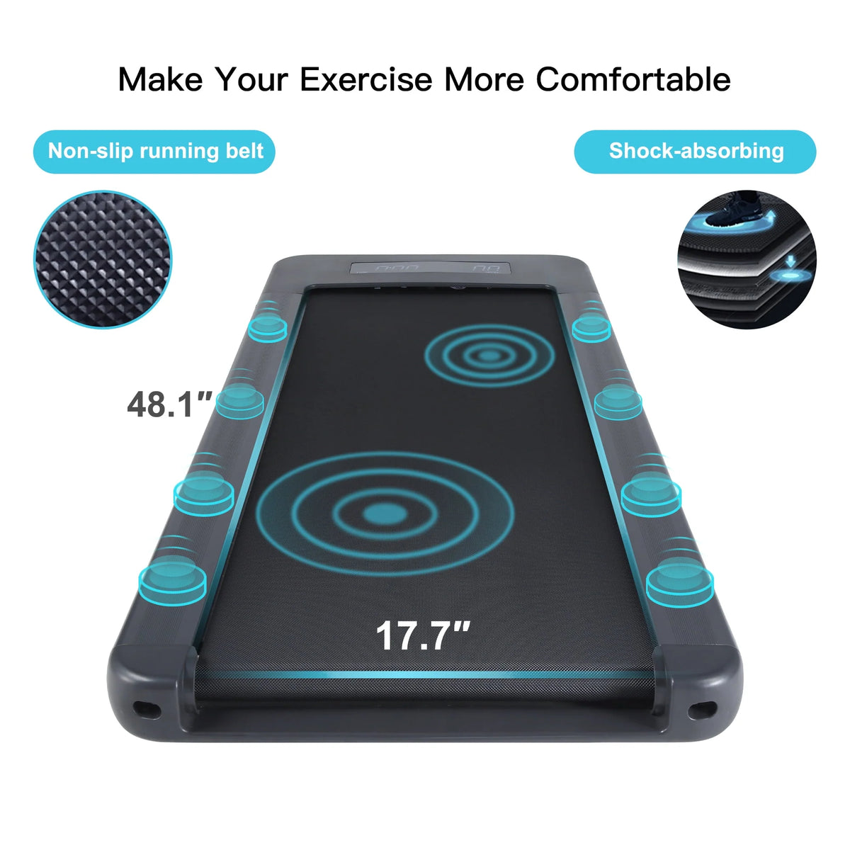 Under Desk Treadmill with LED Display and Remote Control Y620467