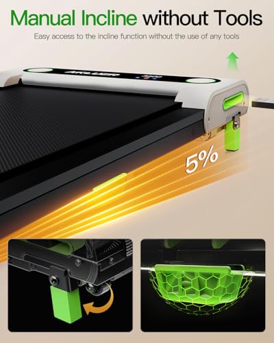 2.5 HP Under Desk Treadmill with Remote Control and LED Display K96131