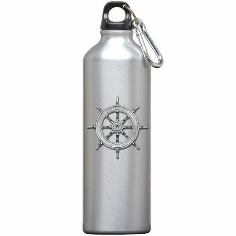 Pewter Accent Stainless Steel Water Bottle E786