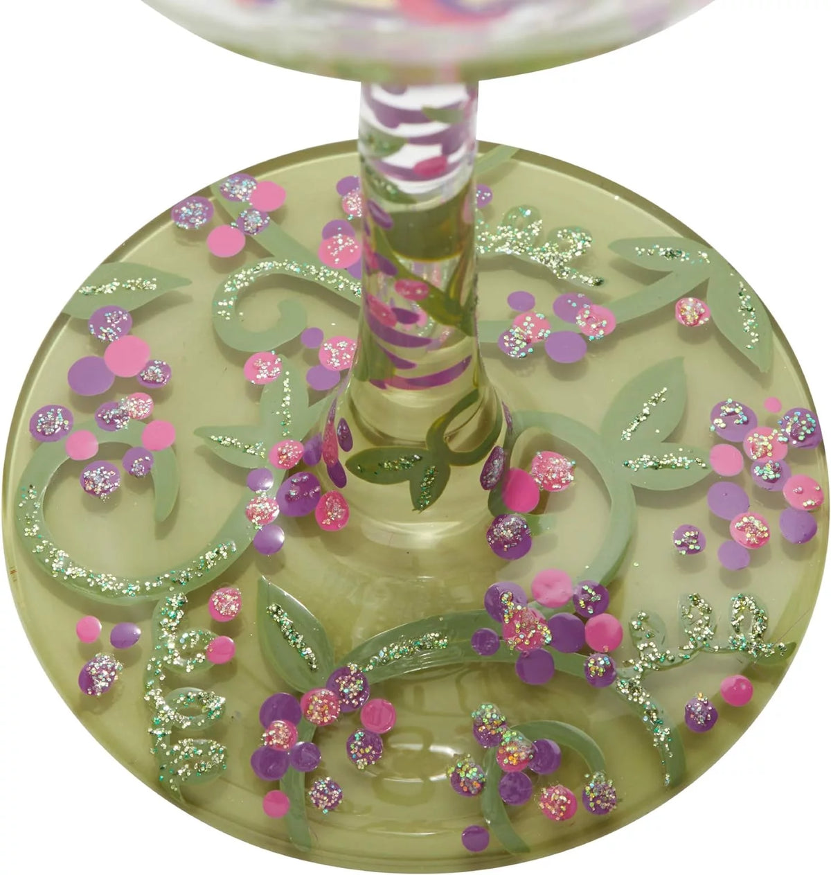 Hand-Painted Artisan Wine Glass, 1 Count, Multicolor N53470
