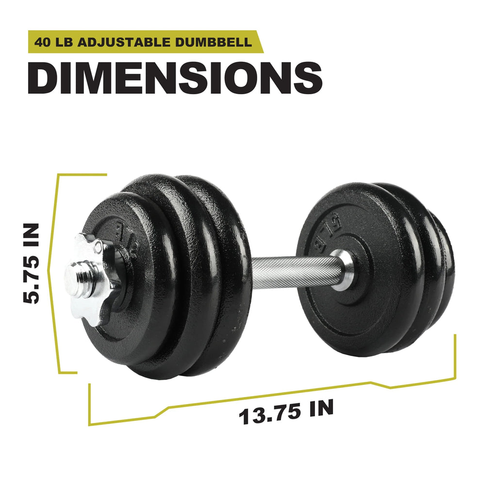 40lb Adjustable Dumbbell Set W26249
