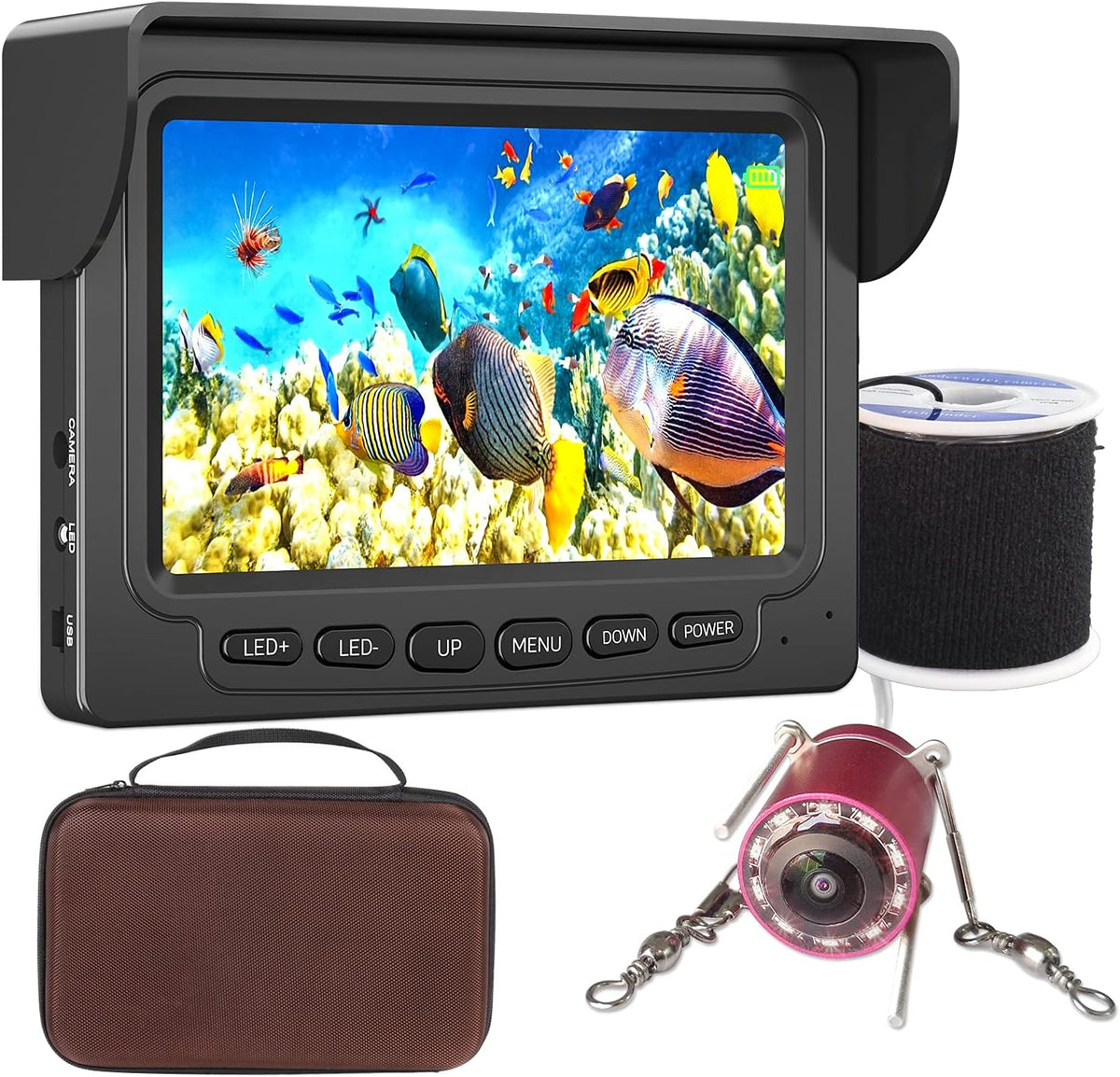 Portable Underwater Fishing Camera with 4.3 inch HD Monitor and 30m Cable P641