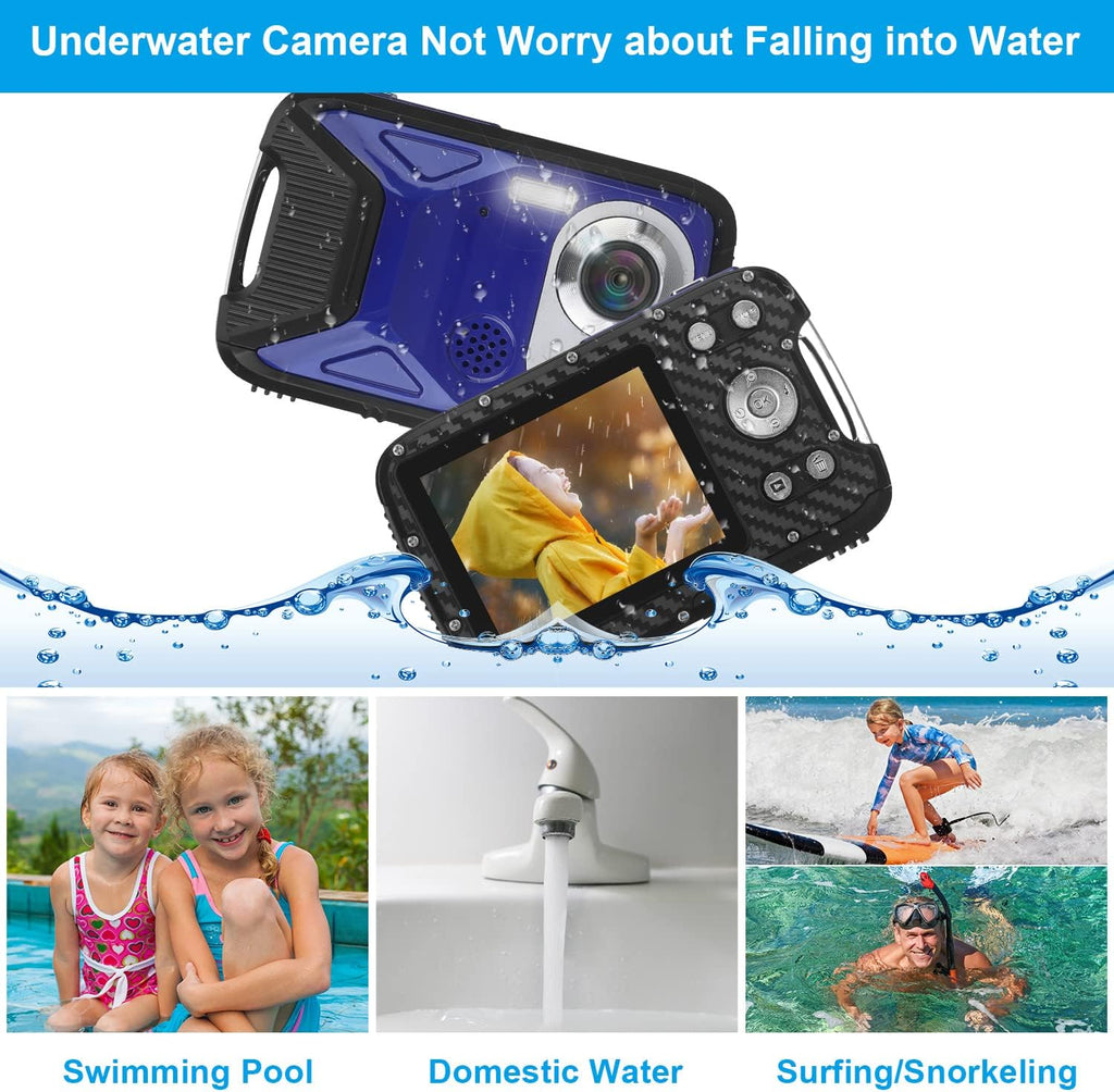 Waterproof 1080P 21MP Digital Camera with 2.8 LCD Screen 8X Zoom A4613