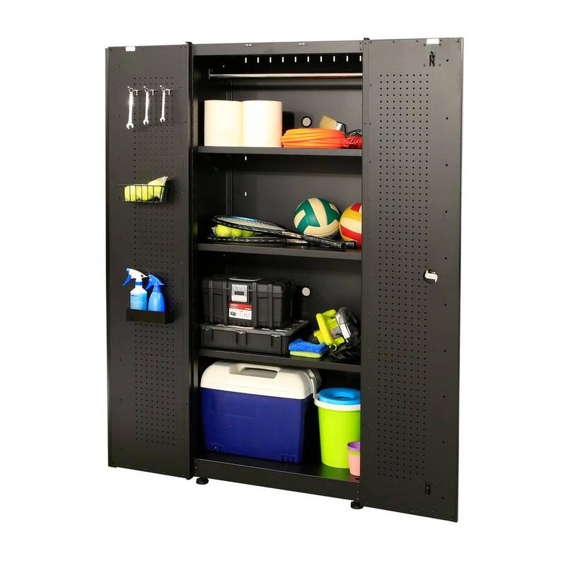 7-Piece Welded Steel Garage Storage System in Black W455305