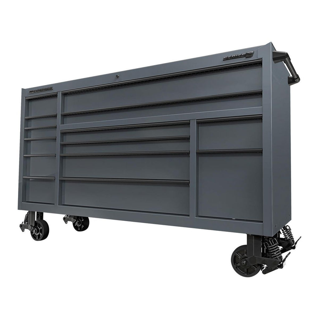 72 in. x 22 in. Slate Gray Triple-Bank Roll Cab R18437