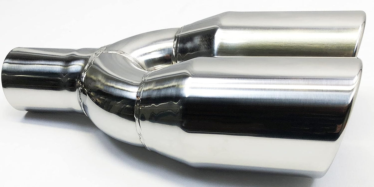 Dual Round Stainless Steel Exhaust Tip Pack of 2 Z874567