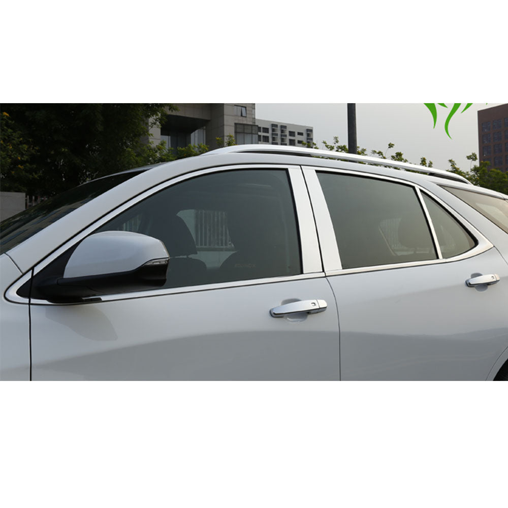 6pcs Chrome Stainless Steel Pillar Post Trims D9542