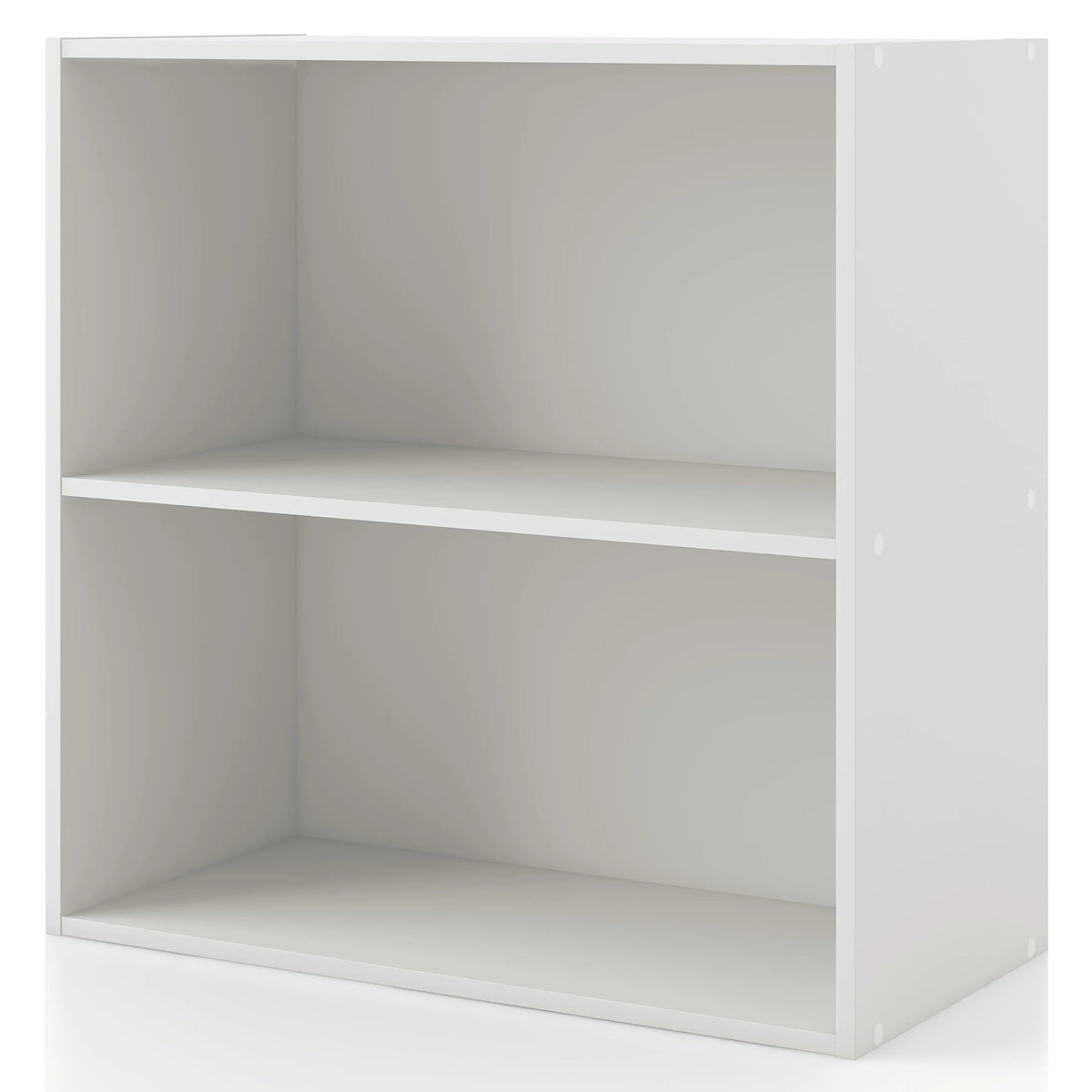 White 2-Tier Wood Bookcase T6942
