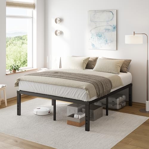 Full Size 18" Tall Heavy Duty Metal Platform Bed Frame G394292