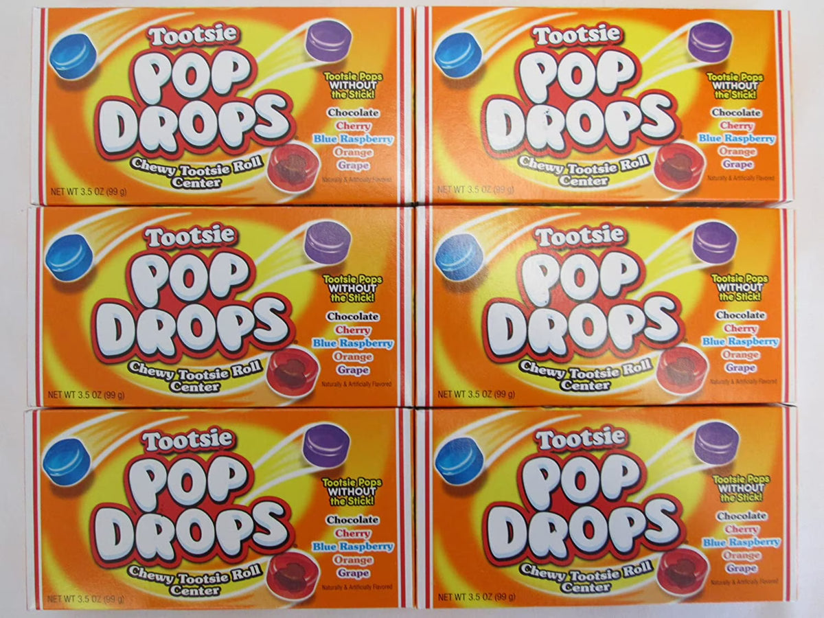 6 Pack of 3.5 Oz Boxes Tootsie Pop Drops O148