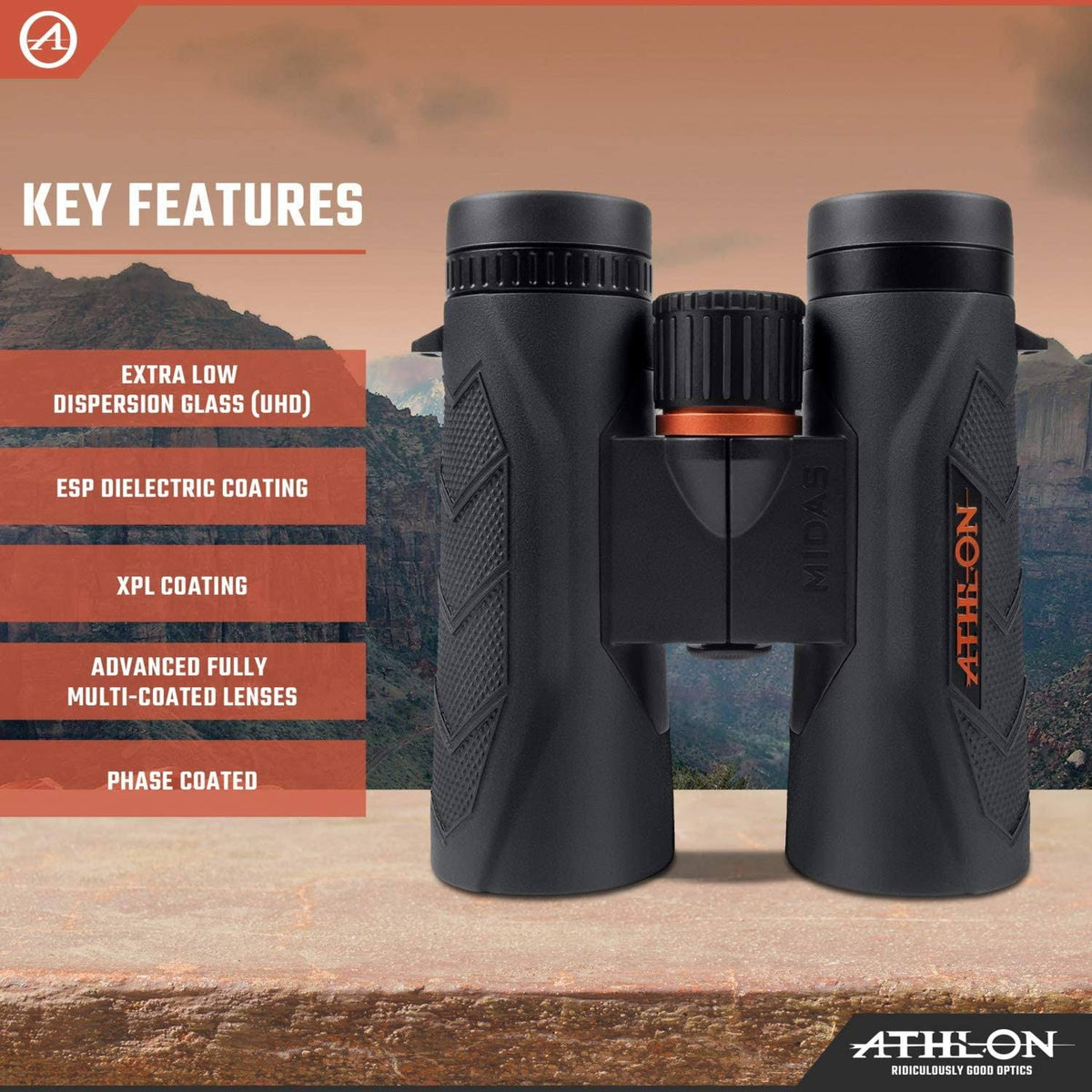 10x50 Midas UHD Binoculars with Lens Cleaning Pen and Cloth Bundle W18145