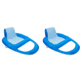 Dark & Light Blue Inflatable Floating Chair with Cup Holder (2 Pack) L509