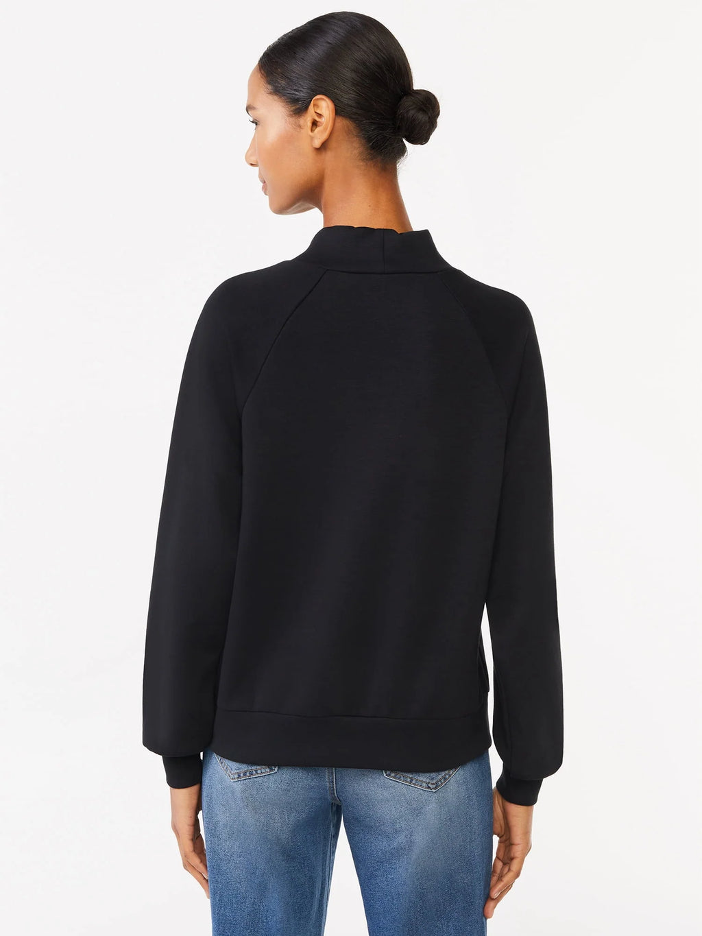 Women's Scuba Knit Funnel Neck Sweatshirt P889